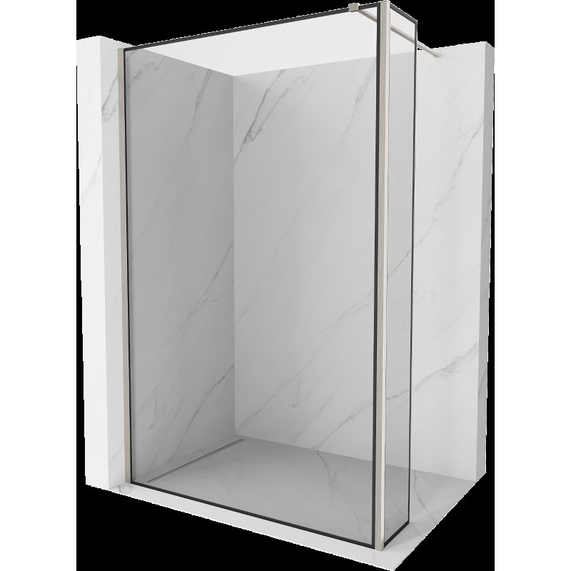 Mexen Kioto Walk-in piszoár 100 x 40 cm, fekete minta, kefélt nikkel - 800-100-212-97-70-040