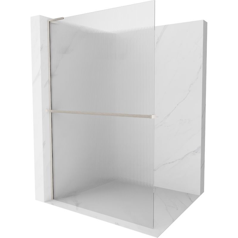 Mexen Kioto+ L zuhanyfal polccal Walk-in 100 x 200 cm, átlátszó, fényes nikkel - 800-100-123-97-09