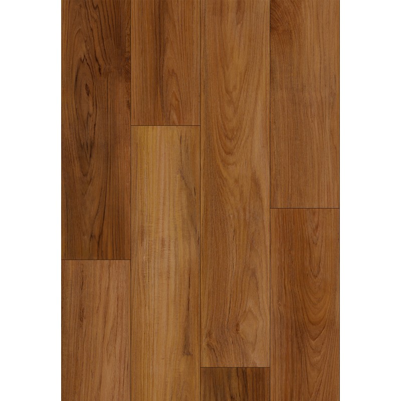 Mexen Lubbock vinil padlók 1240 x 182 mm SPC 6,5 mm, IXPE 1,5 mm alátét, 4 V-Fuga, Teak - F1092-1240-182-505-4V1-02