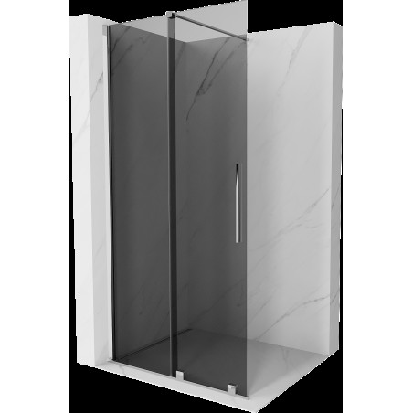 Mexen Velar Húzott zuhanyfal Walk-in 75 x 200 cm, grafit 8 mm, króm - 871-075-000-43-01