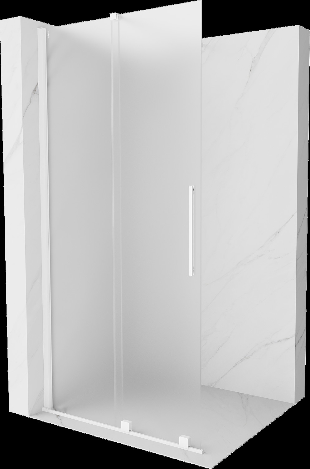 Mexen Velar walk-in zuhanyfal 85 x 200 cm, matt 8 mm, fehér - 871-085-000-33-20