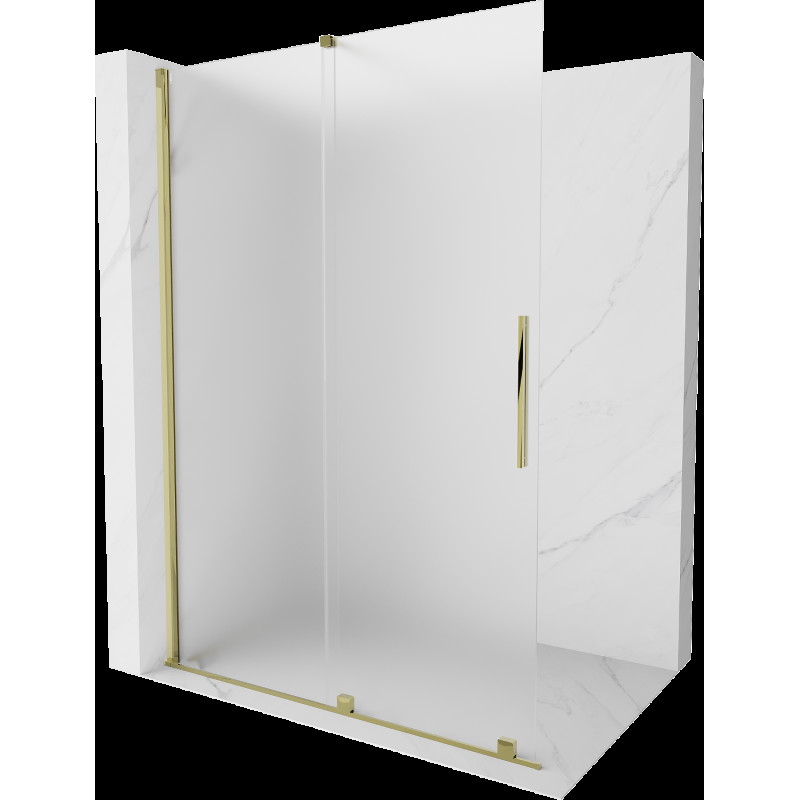 Mexen Velar Walk-in zuhanyfal 150 x 200 cm, matt üveg 8 mm, arany - 871-150-000-33-50