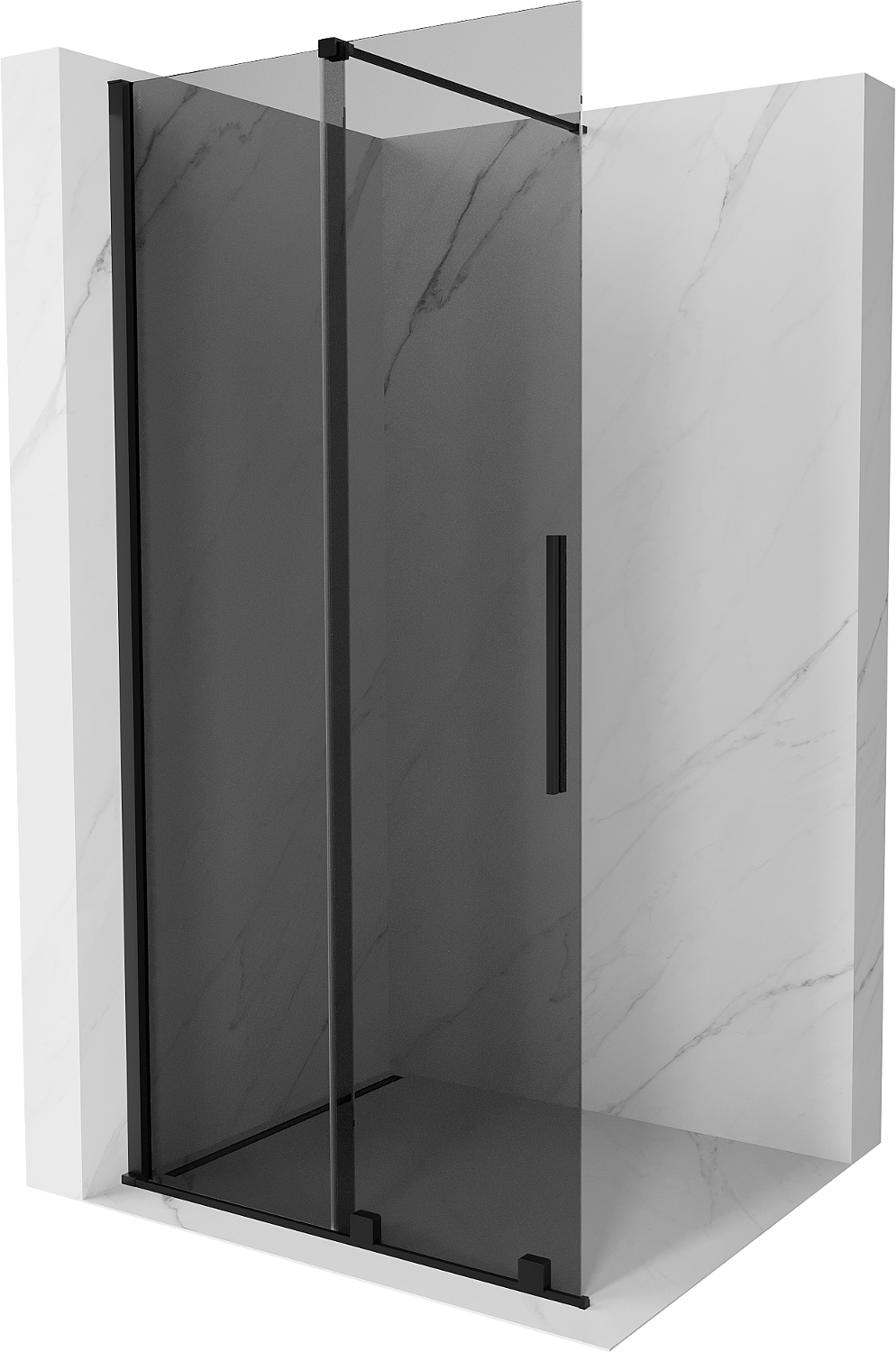 Mexen Velar toló falas sprchához Walk-in 70 x 200 cm, grafit 8 mm, fekete - 871-070-000-43-70