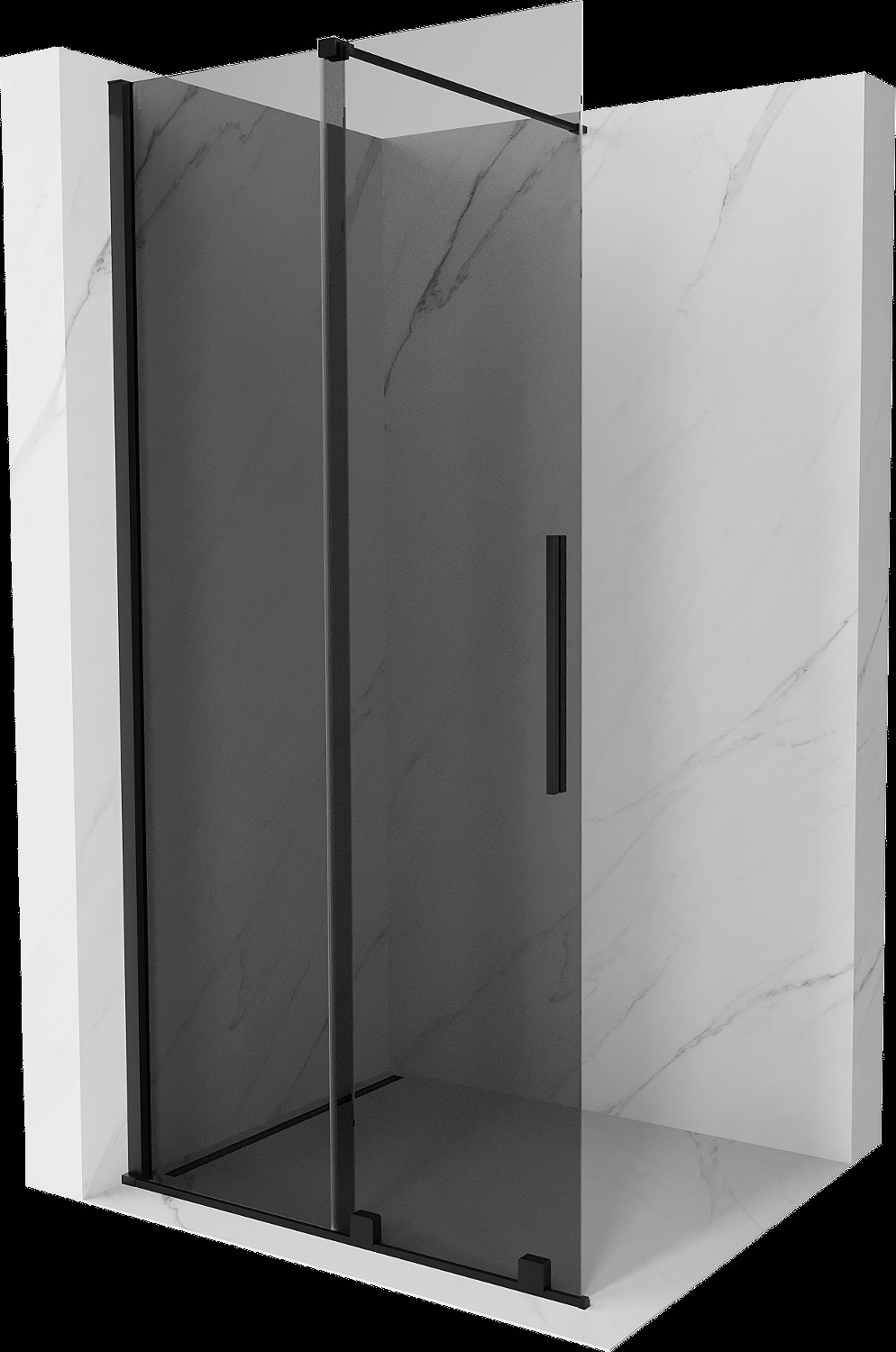 Mexen Velar toló zuhanyfal Walk-in 110 x 200 cm, grafit 8 mm, fekete - 871-110-000-43-70