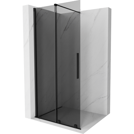 Mexen Velar Walk-in zuhanyfal 90 x 200 cm, grafit 8 mm, fekete - 871-090-000-43-70