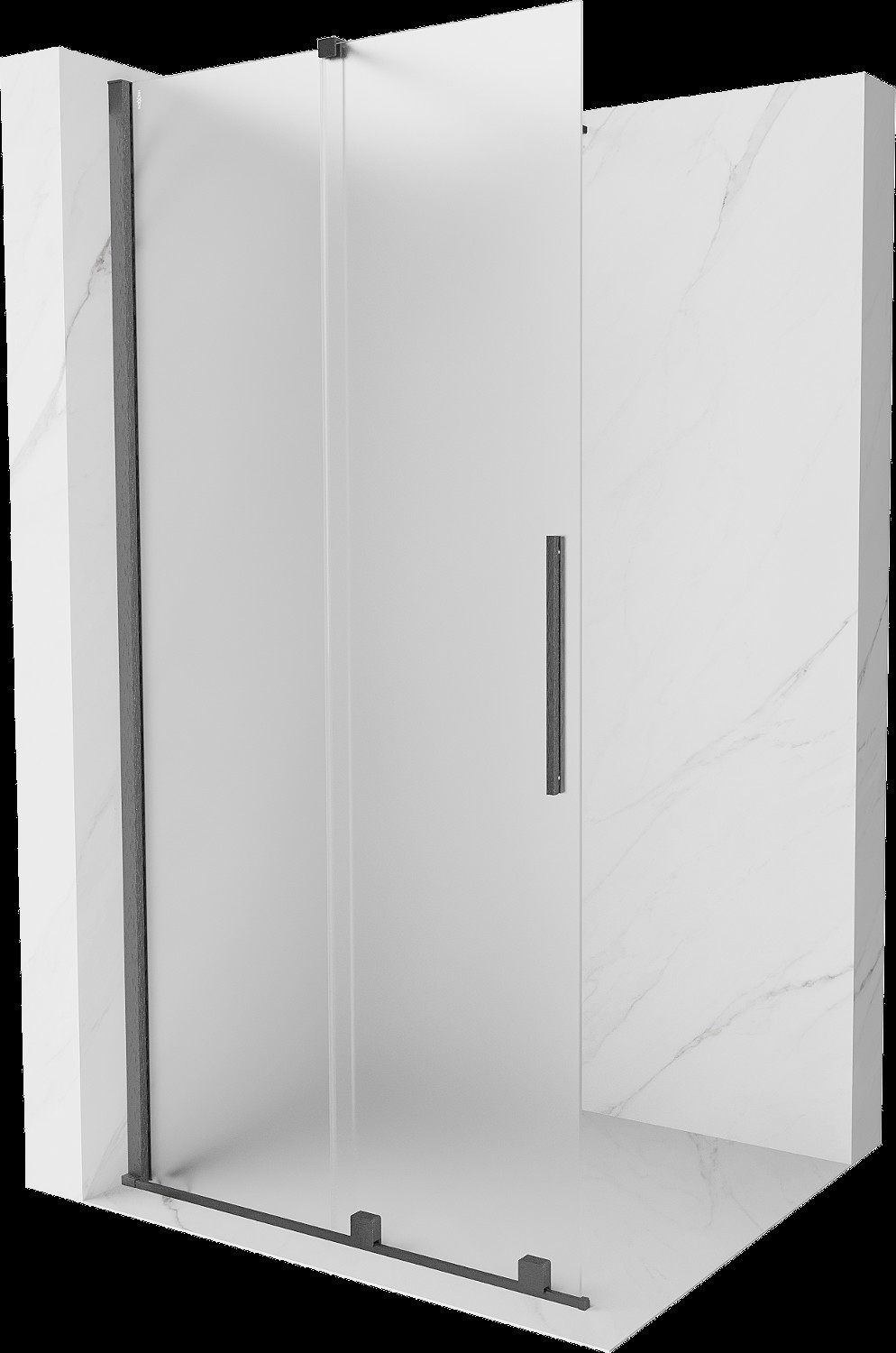 Mexen Velar toló zuhanyfal Walk-in 100 x 200 cm, matt üveg 8 mm, gun gray matt - 871-100-000-33-66