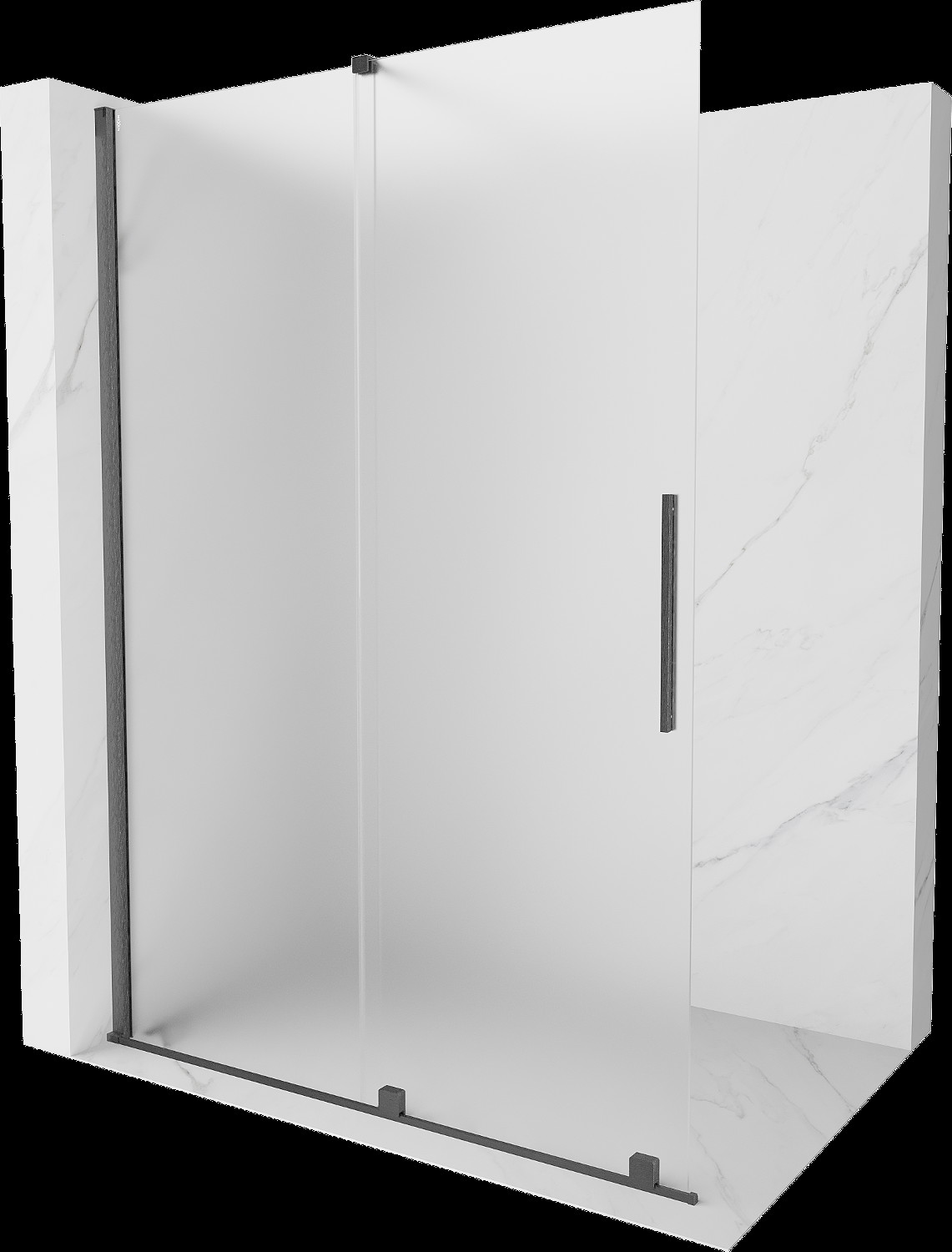 Mexen Velar walk-in zuhanykabin 150 x 200 cm, homályos 8 mm, gun gray csiszolt - 871-150-000-33-66