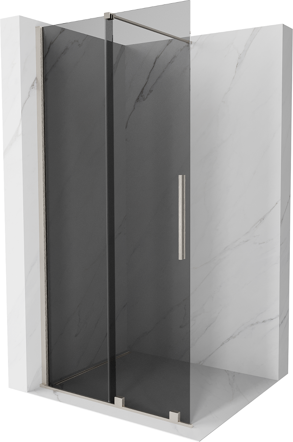 Mexen Velar Walk-in zuhanyfal 120 x 200 cm, grafit 8 mm, kávázott nikkel - 871-120-000-43-97