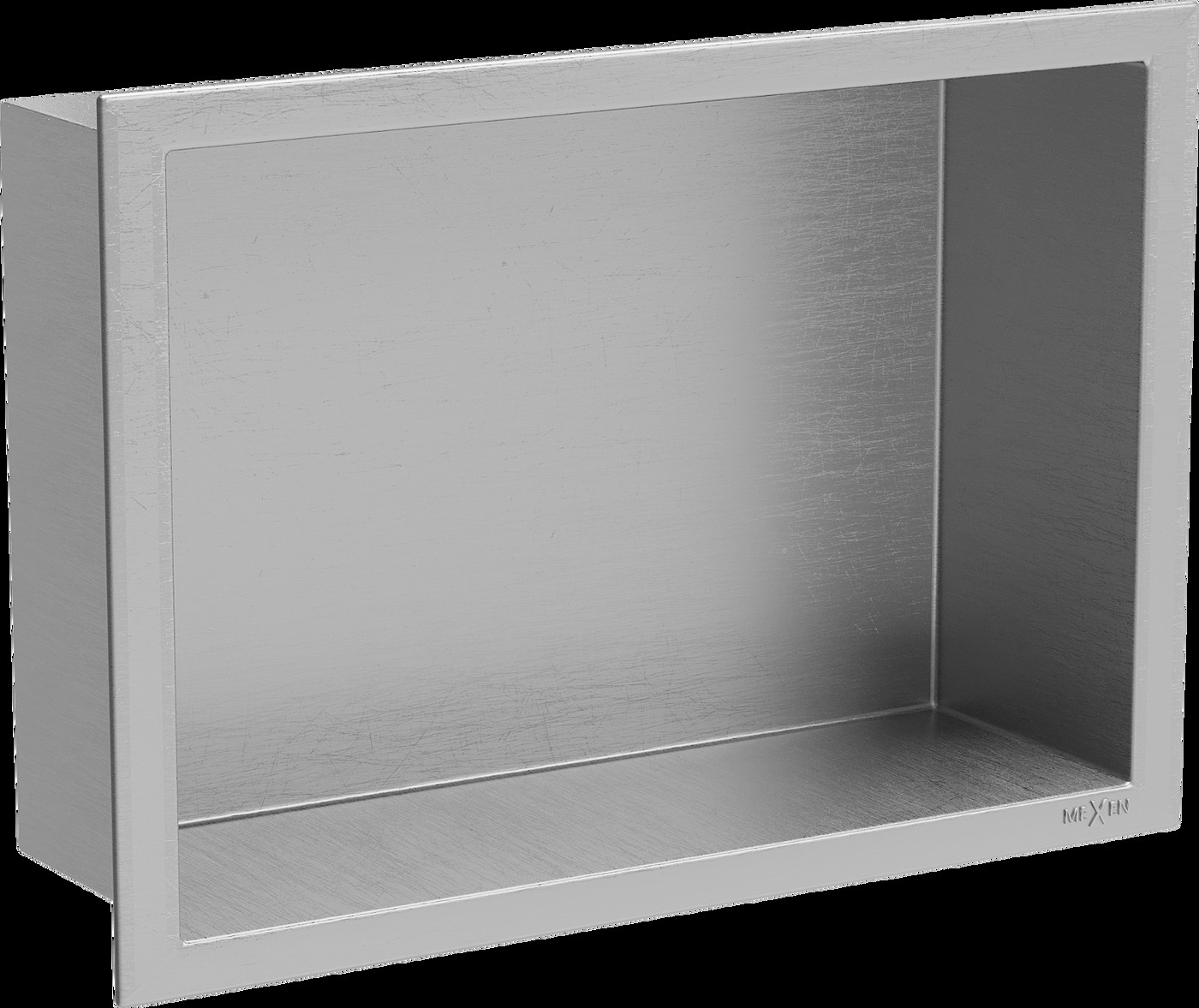 Mexen X-Wall-R fürdőszoba süllyesztett polc kerettel 30 x 20 cm, inox - 1910302010