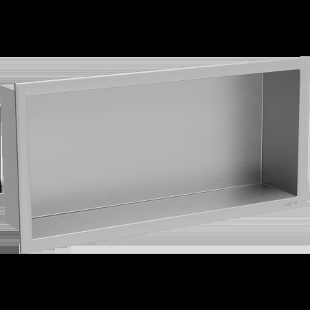 Mexen X-Wall-R fürdőszoba süllyesztett polc kerettel 45 x 20 cm, inox - 1910452010