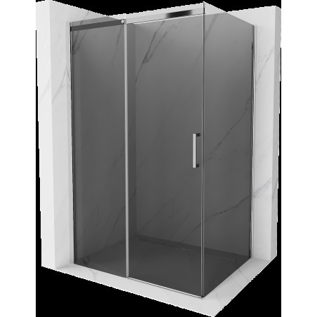 Mexen Omega tolóajtós zuhanykabin 120 x 90 cm, Sötétszürke, Króm - 825-120-090-01-40