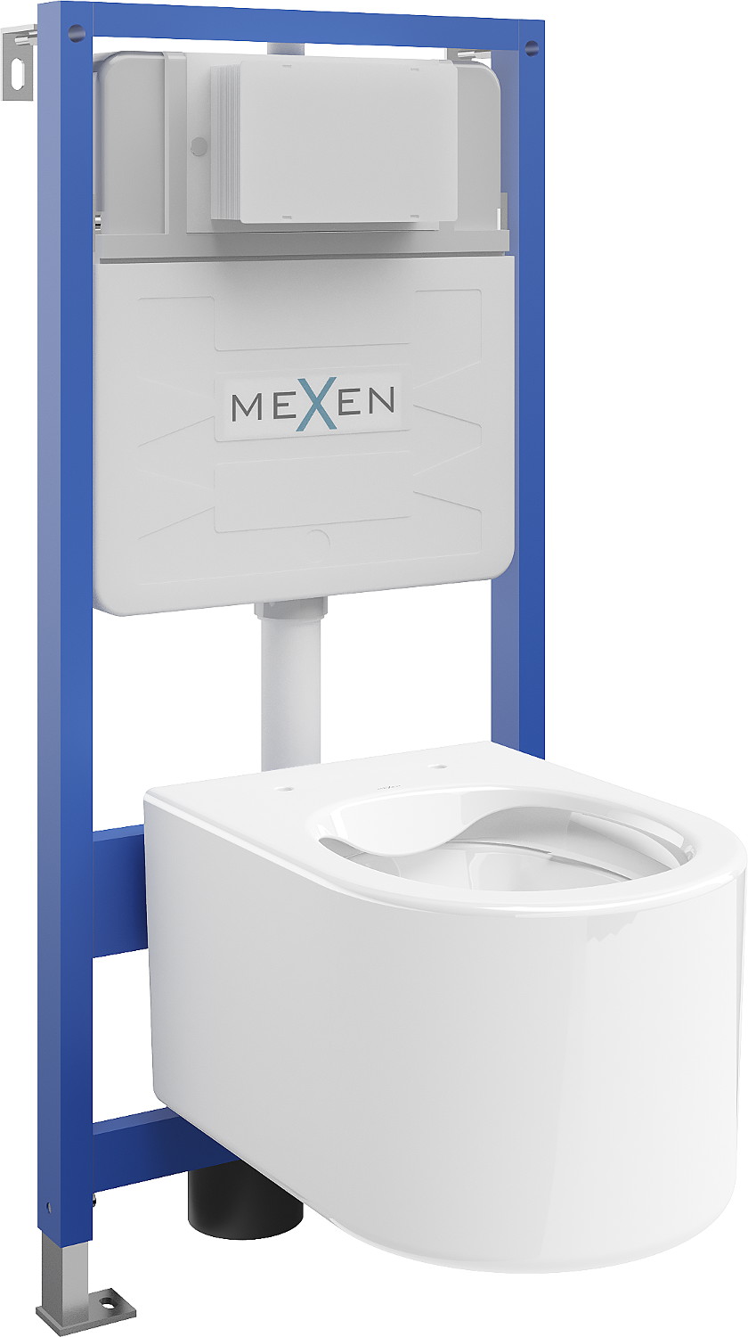 Mexen beépíthető Felix Slim WC váz WC csészével Sofia, Fehér - 6103354XX00