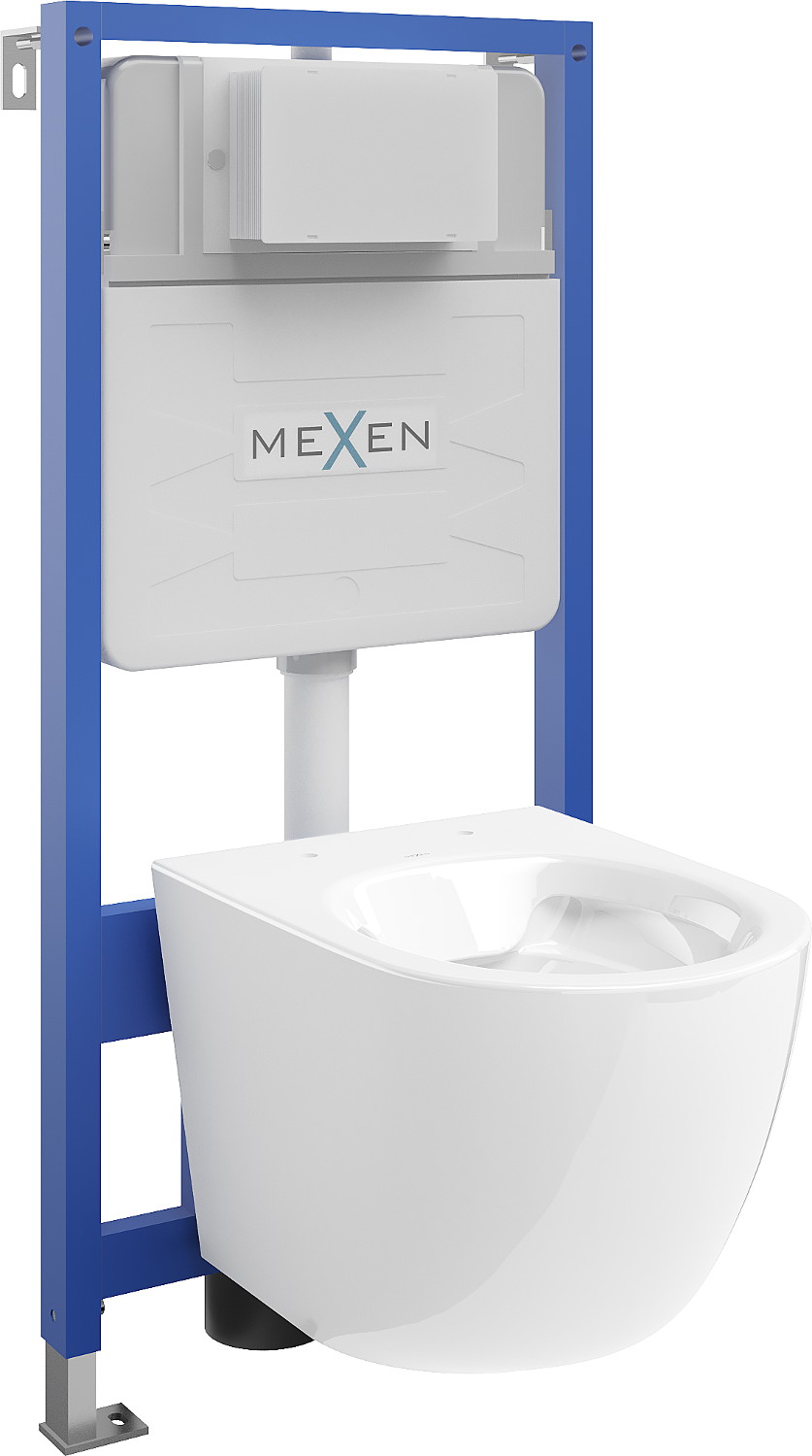 Mexen beépíthető Felix Slim WC váz WC csészével Lena, Fehér - 6103322XX00