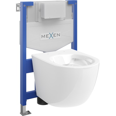 Mexen beépíthető Felix XS-F WC váz WC csészével Lena, Fehér - 6803322XX00